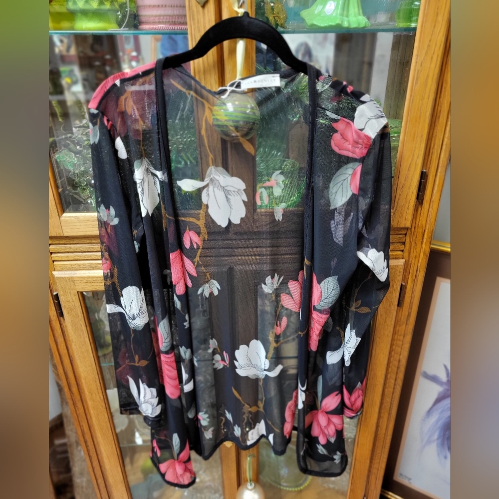 Jax & Henley, Size S/M, Sheer Long Sleeve Cardigan Coverup